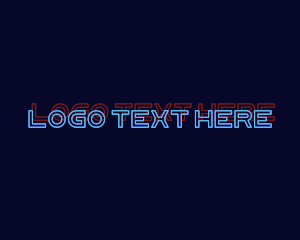 Neon Retro Wordmark logo