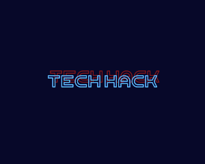 Neon Retro Wordmark logo design