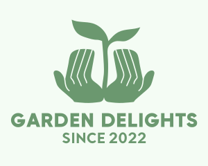 Seedling Hand Gardening  logo design