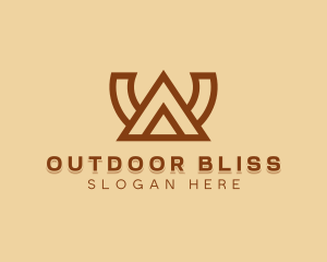 Tent Camping Adventure logo design