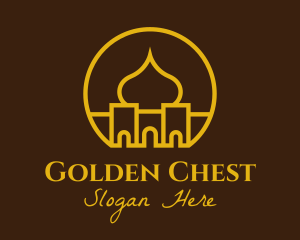 Golden Mosque Badge logo design