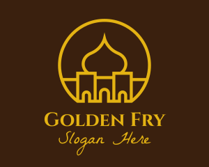 Golden Mosque Badge logo design