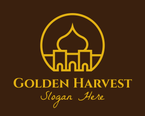 Golden Mosque Badge logo design