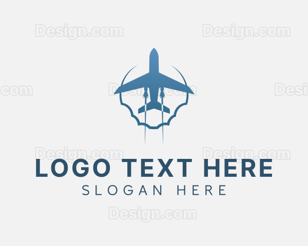 Flying Aviation Airplane Logo