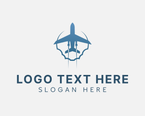 Flying Aviation Airplane logo