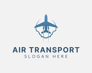 Flying Aviation Airplane logo design