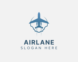 Flying Aviation Airplane logo