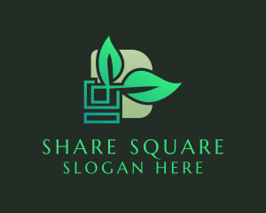 Simple Square Plant Box logo design