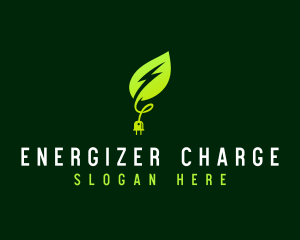 Leaf Bolt Plug logo design