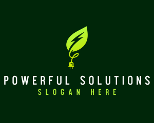 Leaf Bolt Plug logo design