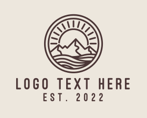 Mountain - Alpine Mountain Valley logo design