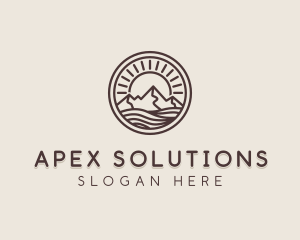 Alpine Mountain Valley logo design