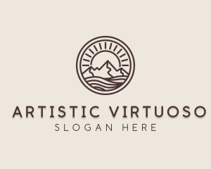 Alpine Mountain Valley logo design