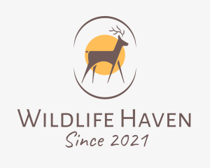 Wildlife Deer Sanctuary logo design