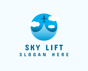 Blue Sky Airplance logo design