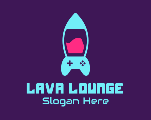 Game Controller Lava Lamp logo design