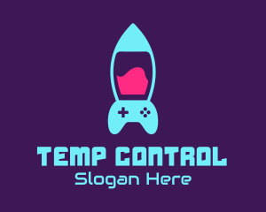 Game Controller Lava Lamp logo design