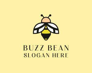 Flying Bee Insect  logo design