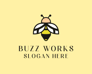Flying Bee Insect  logo