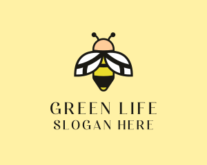 Flying Bee Insect  logo