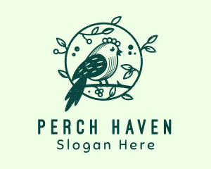 Perched Bird Garden logo design