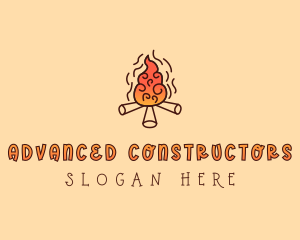 Wood Camp Fire logo design