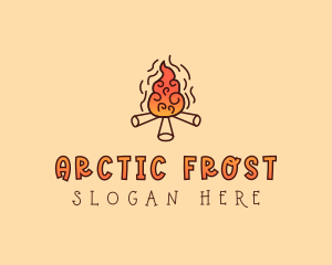 Wood Camp Fire logo design