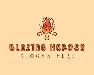 Wood Camp Fire logo design