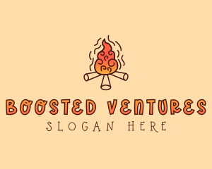 Wood Camp Fire logo design