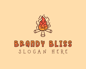 Wood Camp Fire logo design