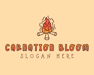 Wood Camp Fire logo design