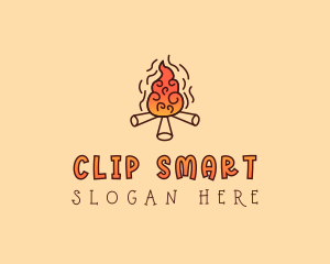 Wood Camp Fire logo design