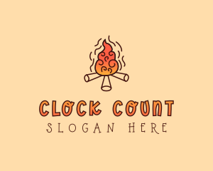 Wood Camp Fire logo design