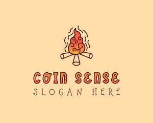 Wood Camp Fire logo design