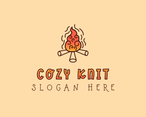 Wood Camp Fire logo design