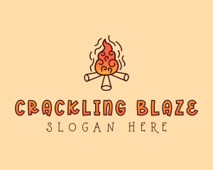 Wood Camp Fire logo design