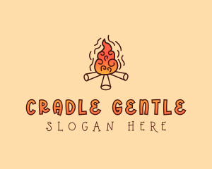 Wood Camp Fire logo design