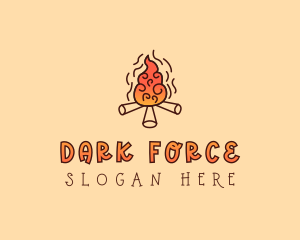 Wood Camp Fire logo design