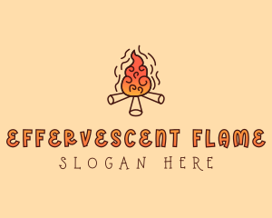 Wood Camp Fire logo design