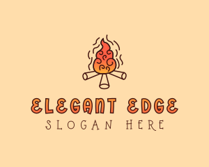 Wood Camp Fire logo design