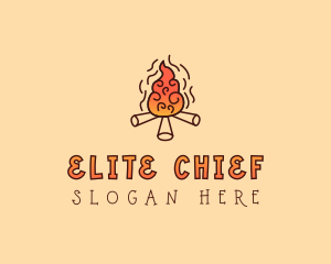 Wood Camp Fire logo design