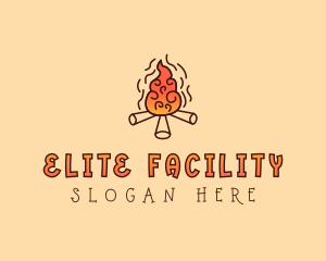 Wood Camp Fire logo design