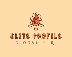 Wood Camp Fire logo design