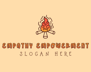 Wood Camp Fire logo design