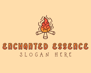 Wood Camp Fire logo design