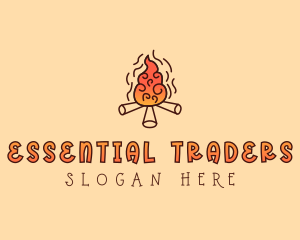 Wood Camp Fire logo design