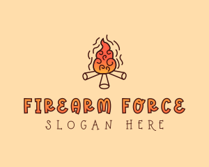 Wood Camp Fire logo design