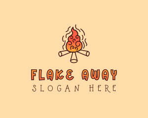 Wood Camp Fire logo design