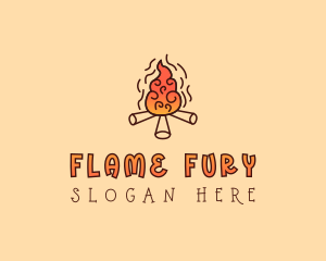 Wood Camp Fire logo design