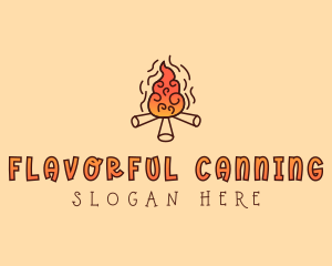 Wood Camp Fire logo design